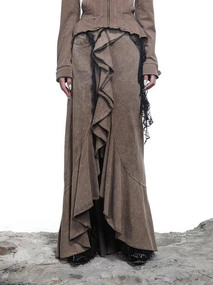 NORTH_NODE_Washed_Lotus_Edge_Ruffle_Asymmetrical_Hem_Women&