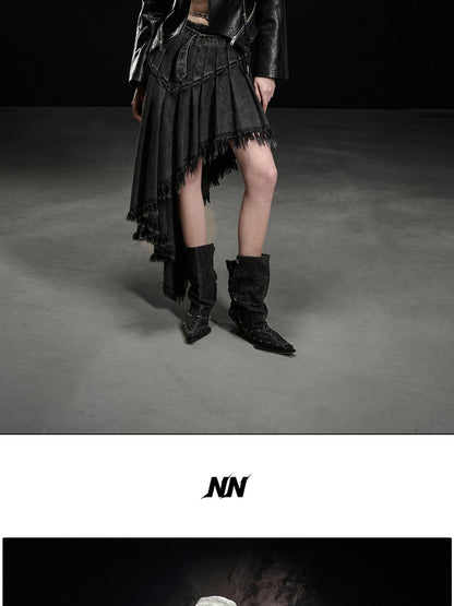 NORTH NODE Washed Lychee Texture Lapel Slim Fit Multiple Pockets Women&