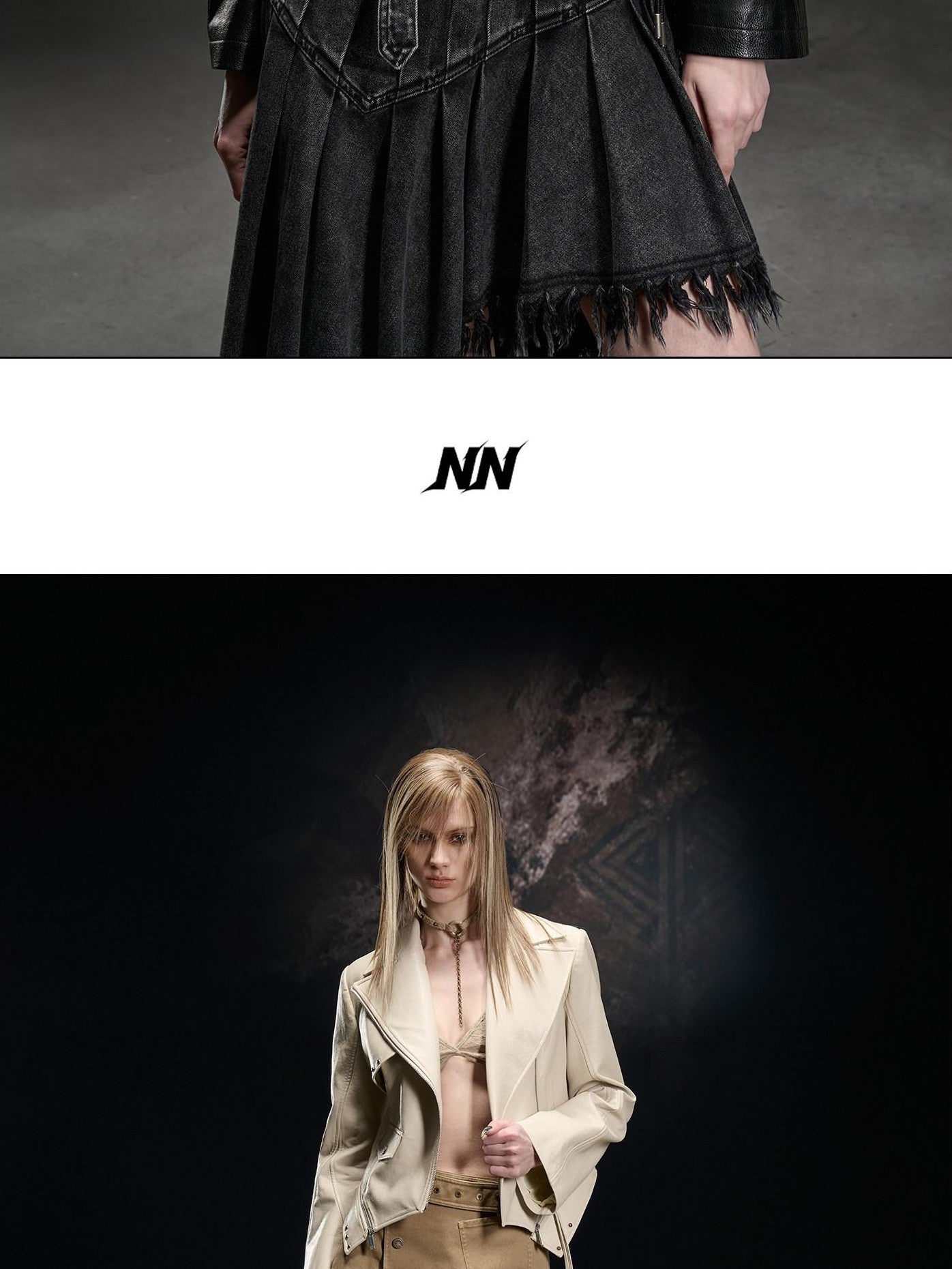 NORTH NODE Washed Lychee Texture Lapel Slim Fit Multiple Pockets Women&