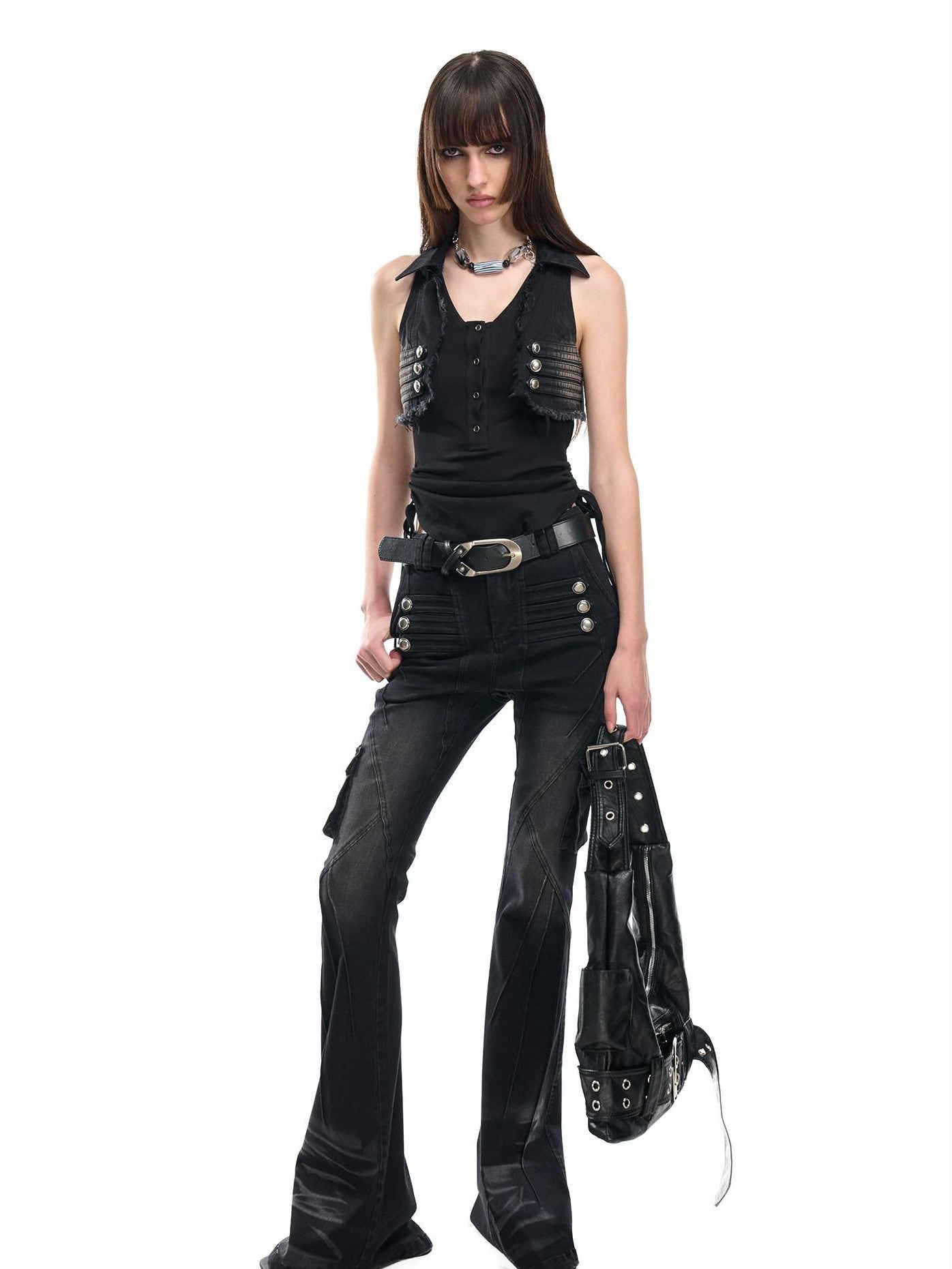 NORTH NODE Washed Pleated Deconstructed Utility Women&