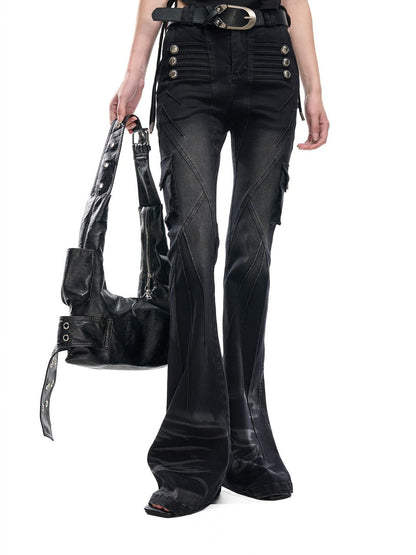 NORTH NODE Washed Pleated Deconstructed Utility Women&