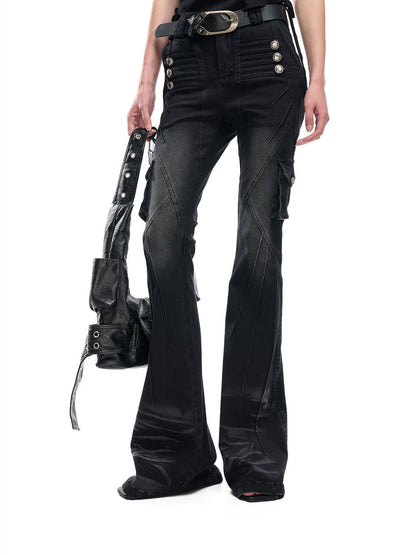 NORTH NODE Washed Pleated Deconstructed Utility Women&