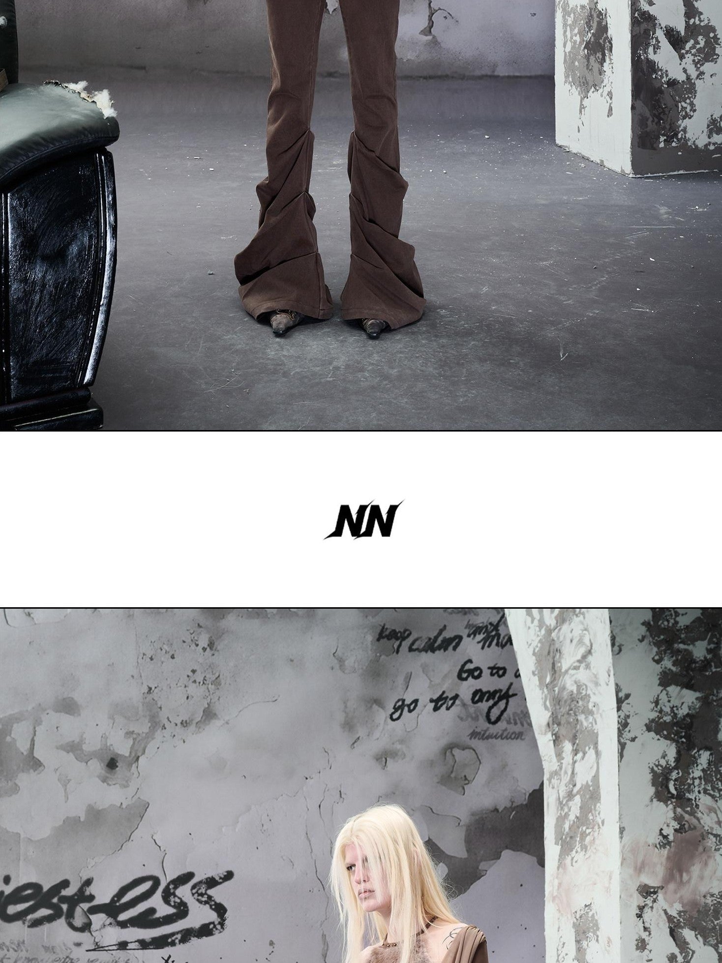 NORTH NODE Washed Pleated Detachable Waist Belt Women&
