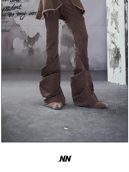 NORTH NODE Washed Pleated Detachable Waist Belt Women&