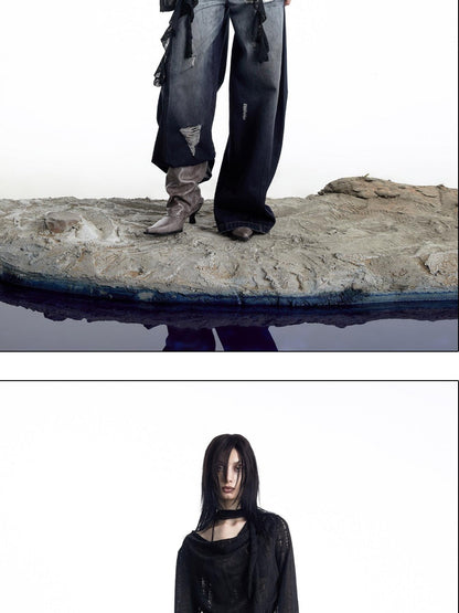 NORTH NODE Wasteland Asymmetric Lotus Ruffle Women&