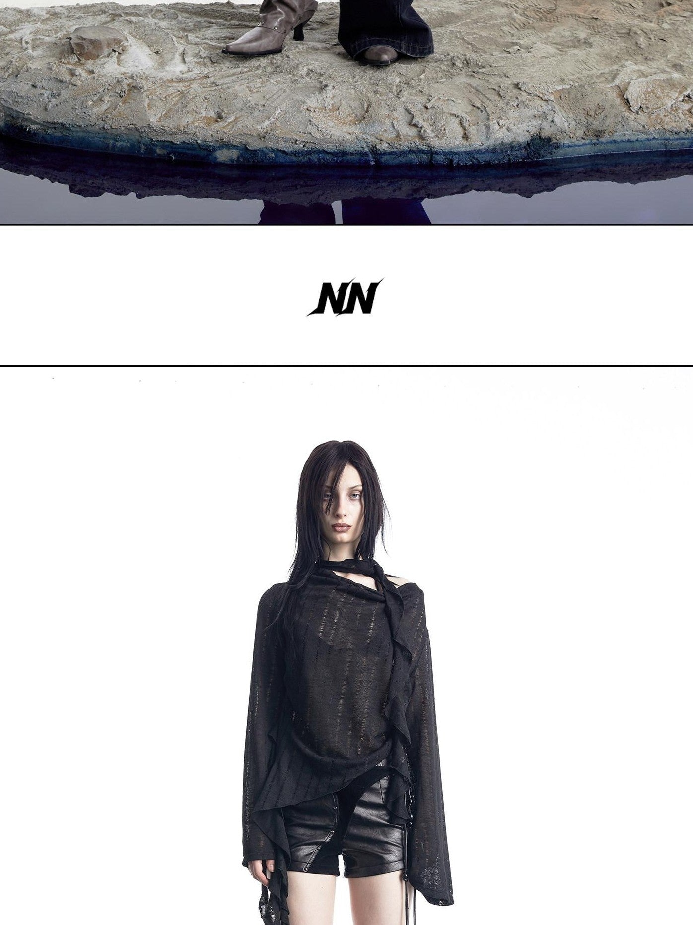 NORTH NODE Wasteland Asymmetric Lotus Ruffle Women&