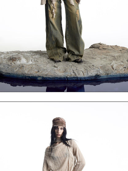 NORTH NODE Wasteland Asymmetric Lotus Ruffle Women&