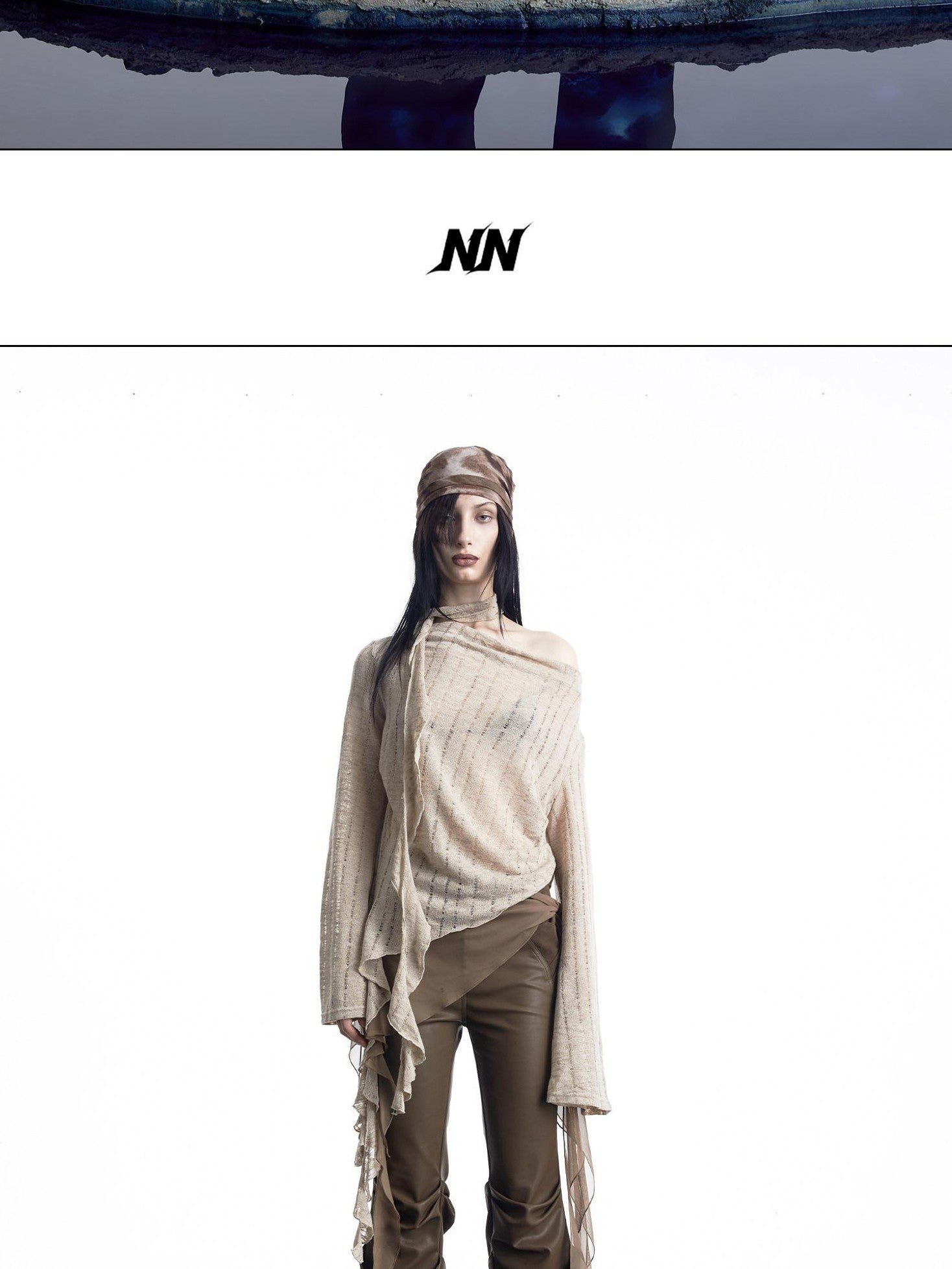 NORTH NODE Wasteland Asymmetric Lotus Ruffle Women&