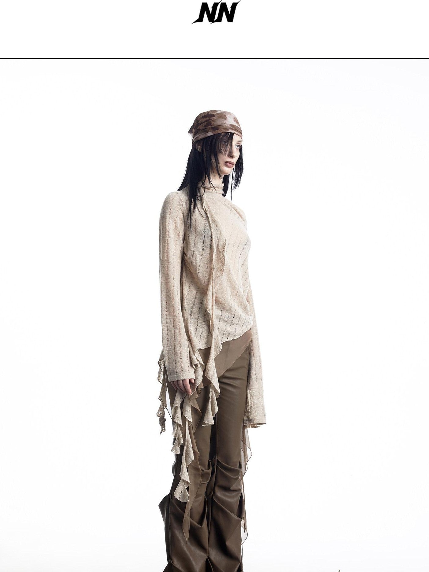 NORTH NODE Wasteland Asymmetric Lotus Ruffle Women&