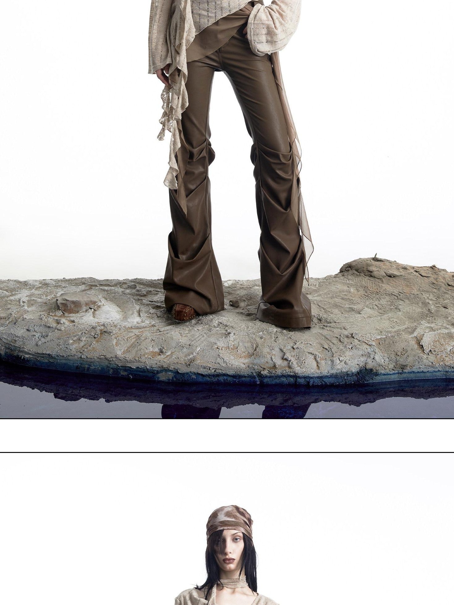 NORTH NODE Wasteland Asymmetric Lotus Ruffle Women&