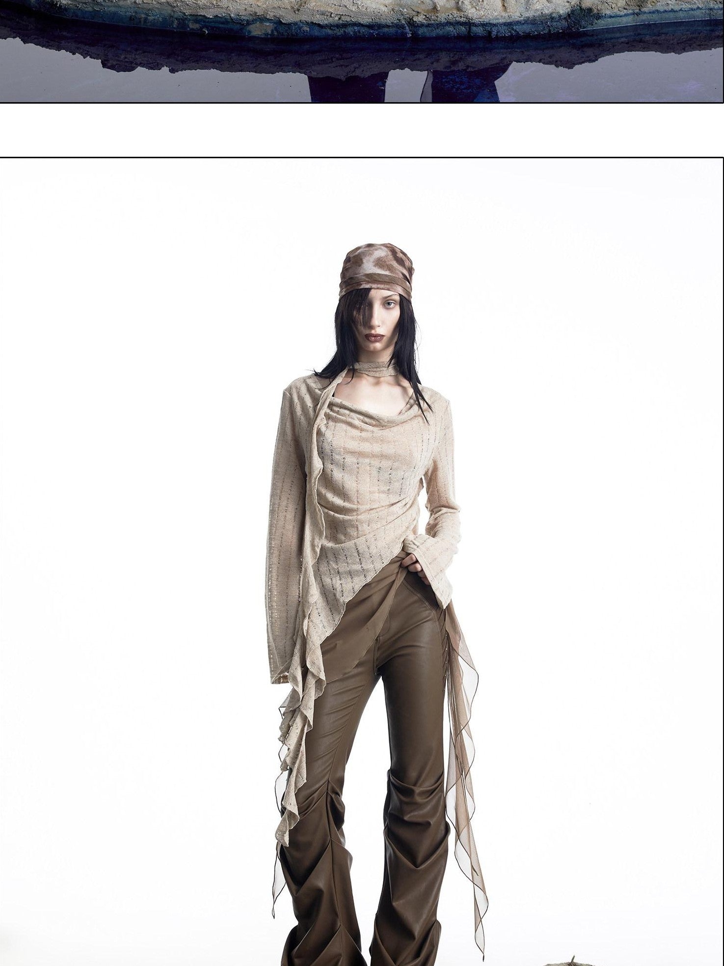 NORTH NODE Wasteland Asymmetric Lotus Ruffle Women&