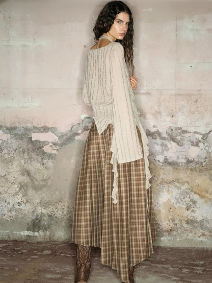 NORTH NODE Wasteland Asymmetric Lotus Ruffle Women&