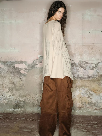 NORTH NODE Wasteland Punk Irregular Mesh Patchwork Women&