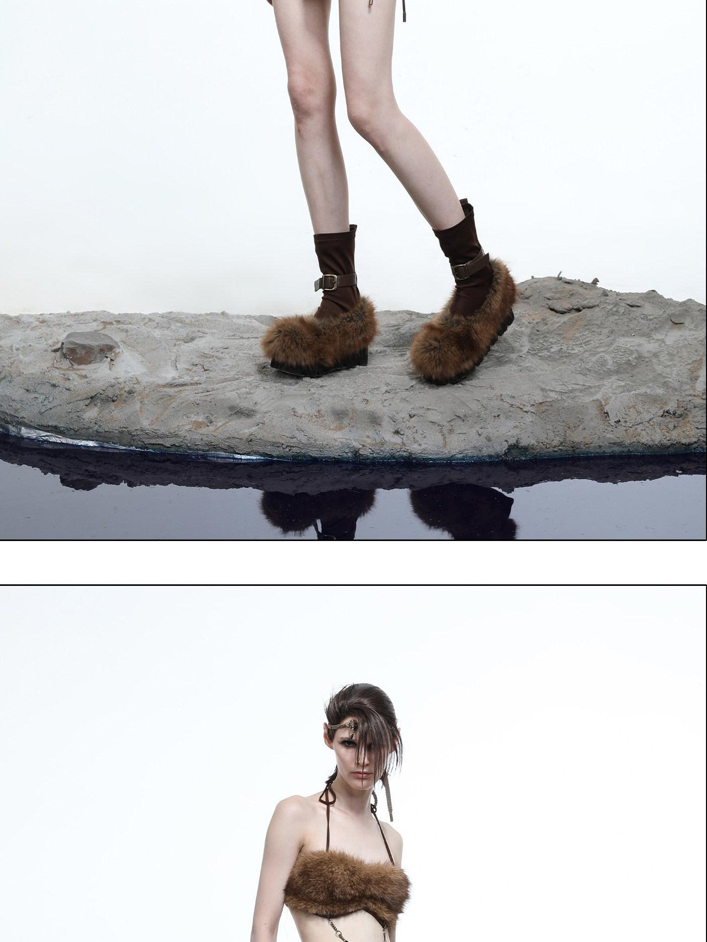 NORTH NODE Waxed Spliced Patchwork Panel Women&