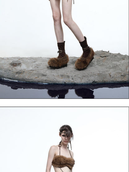 NORTH NODE Waxed Spliced Patchwork Panel Women&