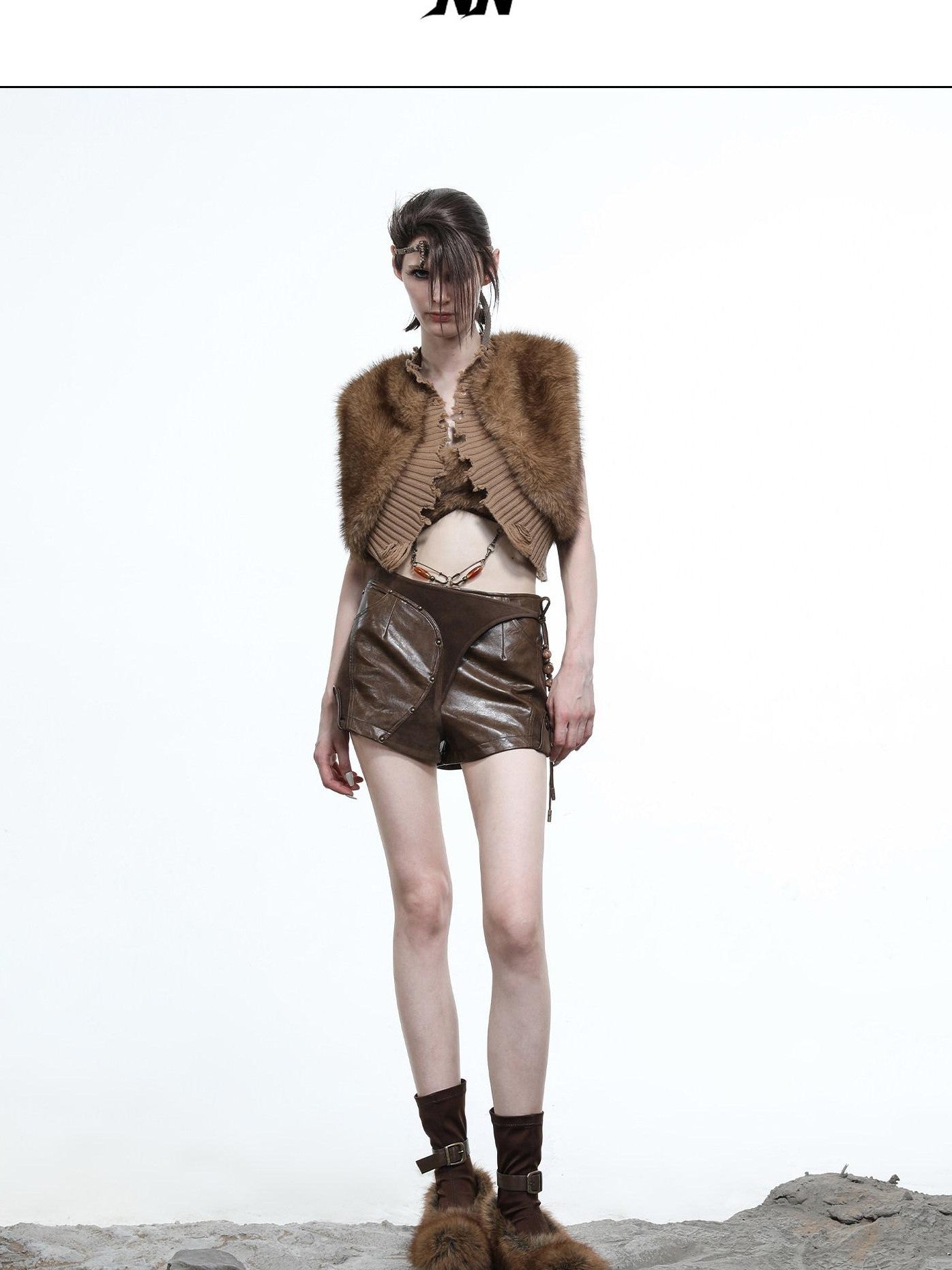 NORTH NODE Waxed Spliced Patchwork Panel Women&