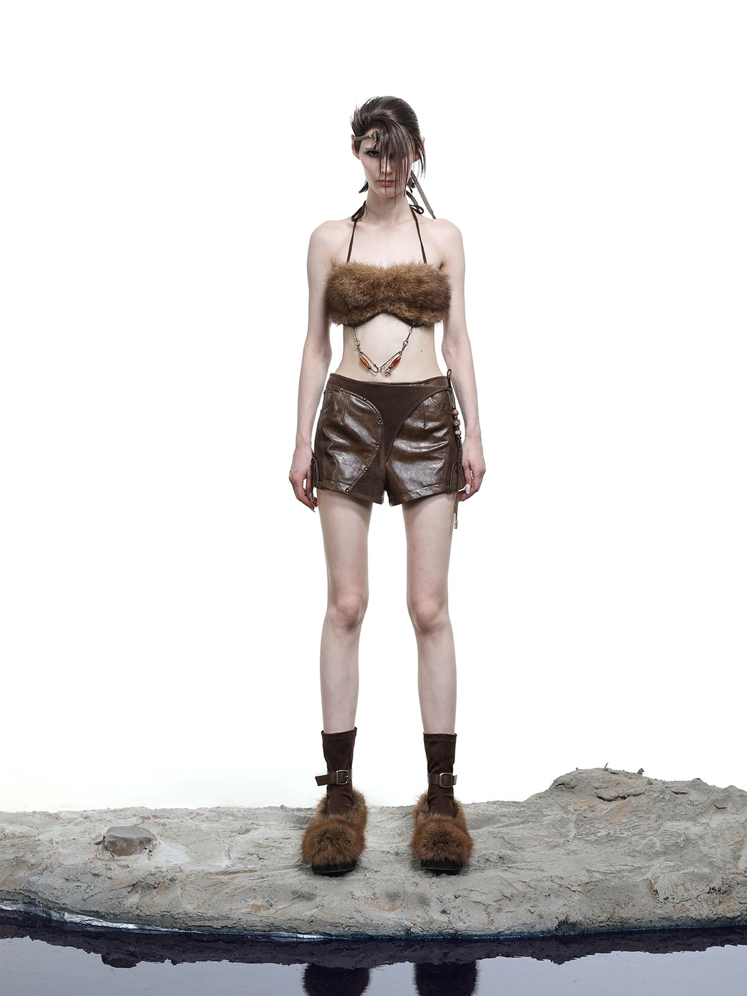 NORTH NODE Waxed Spliced Patchwork Panel Women&