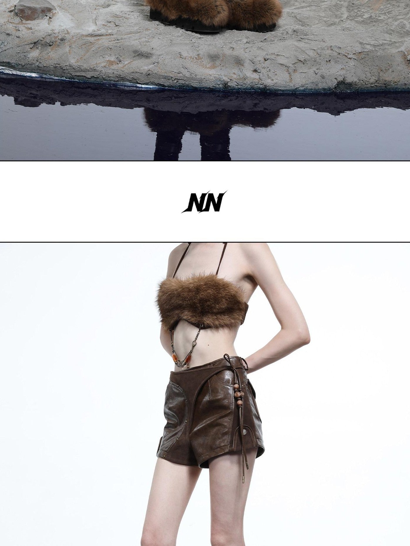 NORTH NODE Waxed Spliced Patchwork Panel Women&