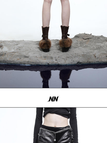 NORTH NODE Waxed Spliced Patchwork Panel Women&