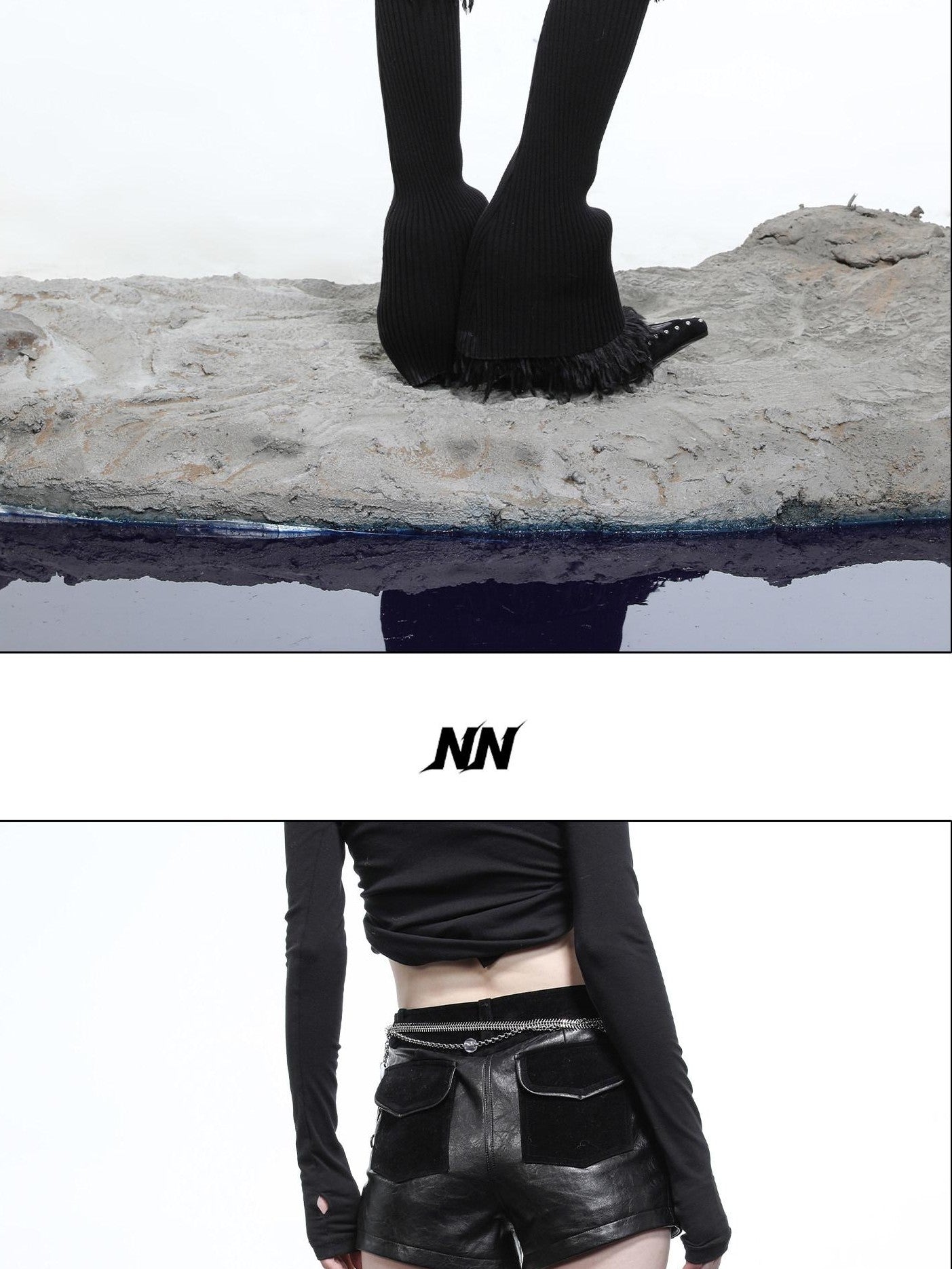 NORTH NODE Waxed Spliced Patchwork Panel Women&