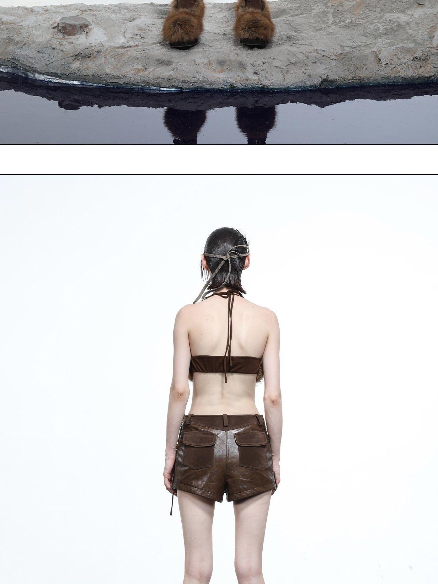 NORTH NODE Waxed Spliced Patchwork Panel Women&
