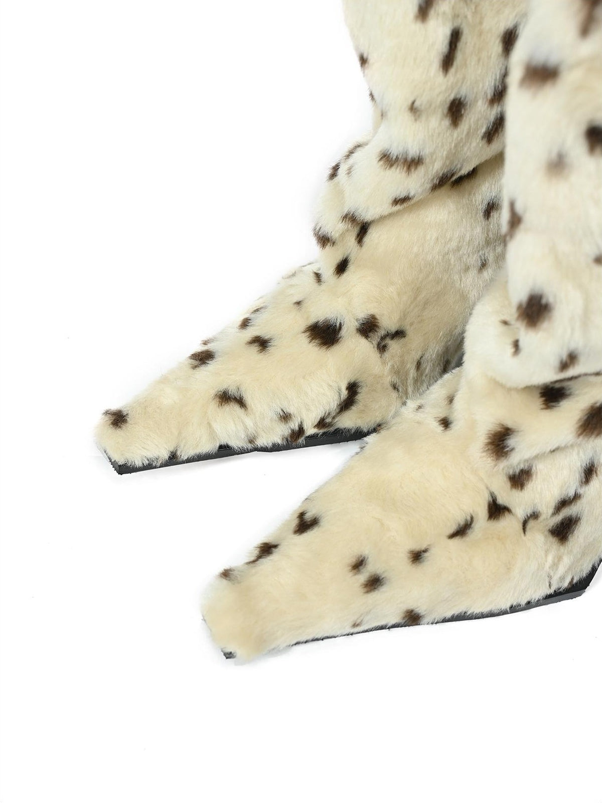 NORTH NODE White Leopard Print Pointed Toe Women&