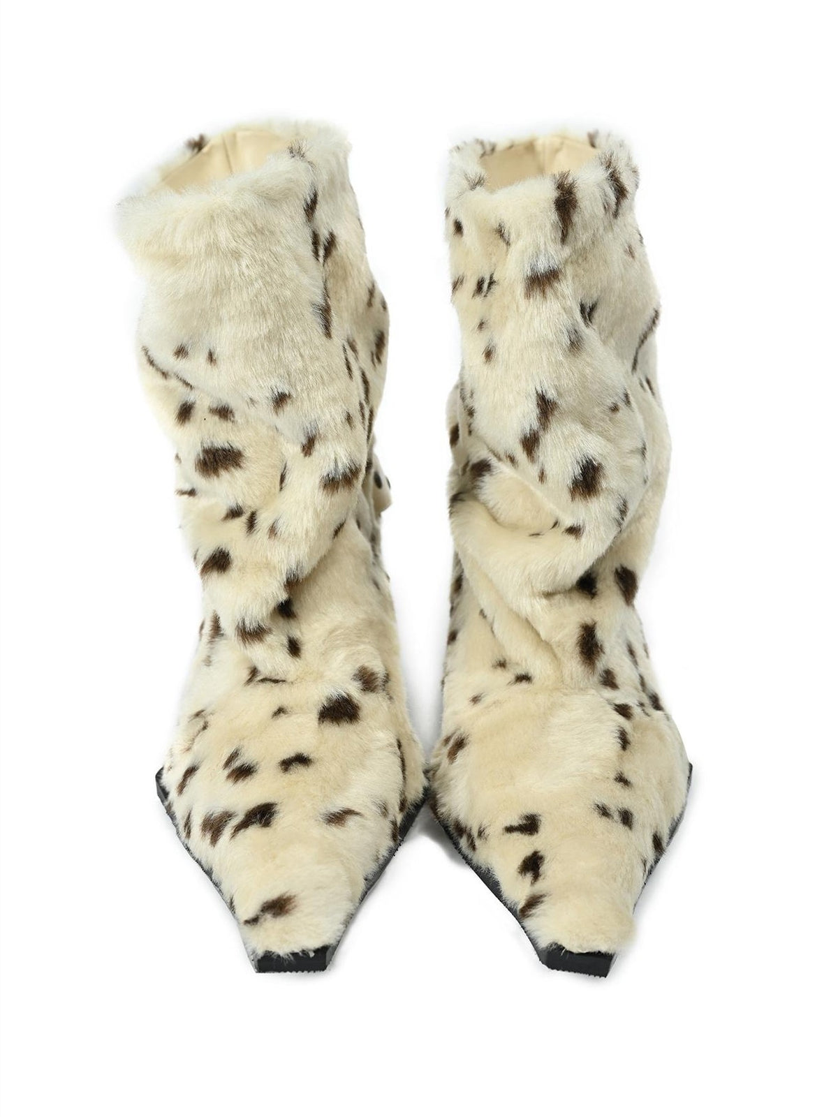NORTH NODE White Leopard Print Pointed Toe Women&