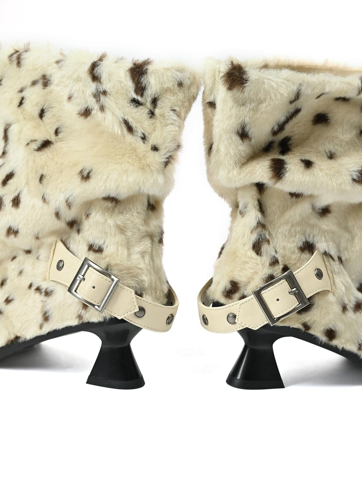 NORTH NODE White Leopard Print Pointed Toe Women&
