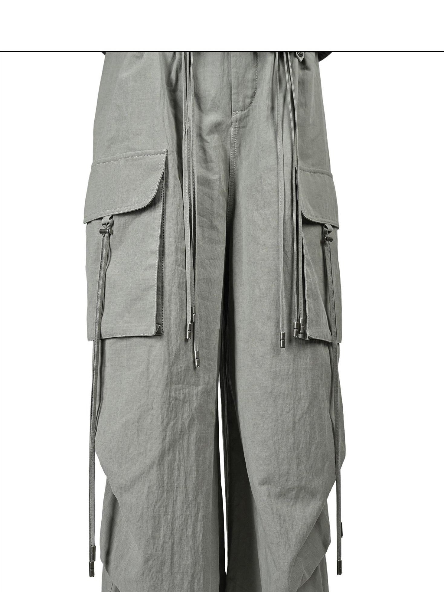 NORTH NODE Wide Leg Turnover Waist Paratrooper Utility Women&