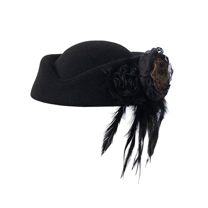 NO_ROMANCE_Baroque_English_Court_Lace_Equestrian_Top_Hat_Women&