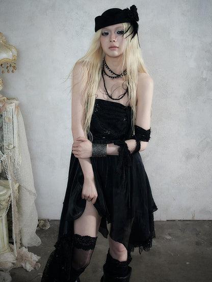 NO ROMANCE Baroque English Court Lace Equestrian Top Hat Women&