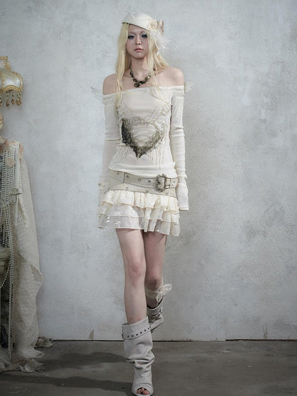 NO ROMANCE Baroque Leopard Print Sequined Patchwork Tiered Women&