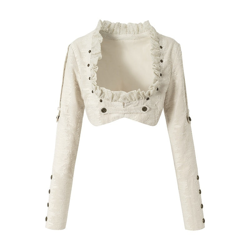 NO_ROMANCE_Baroque_Punk_Embroidered_Low_Neck_Faux_Leather_Women&