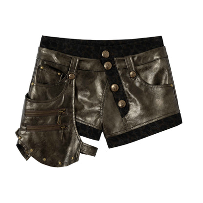 NO_ROMANCE_Biker_Punk_Lace_Detachable_Asymmetrical_Low_Waist_Slim_Women&