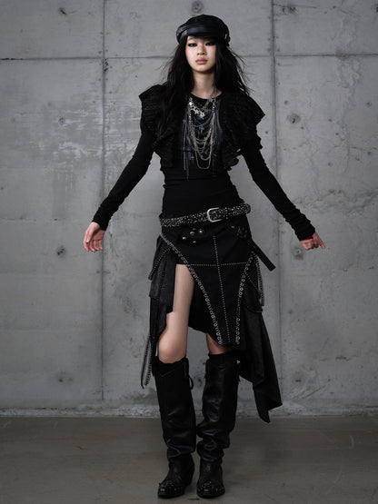 NO ROMANCE Butterfly Graphic Slim Fit Vintage Long Puff Sleeve Crew Neck Women T-Shirt