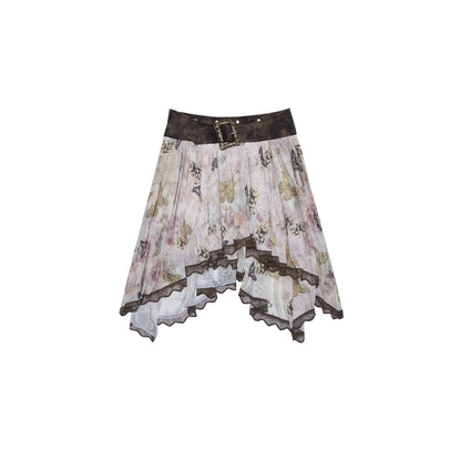 NO_ROMANCE_Classic_Houndstooth_Asymmetric_Hem_Midi_Mid_Rise_Vintage_Women_Office_Skirt_MISSTT