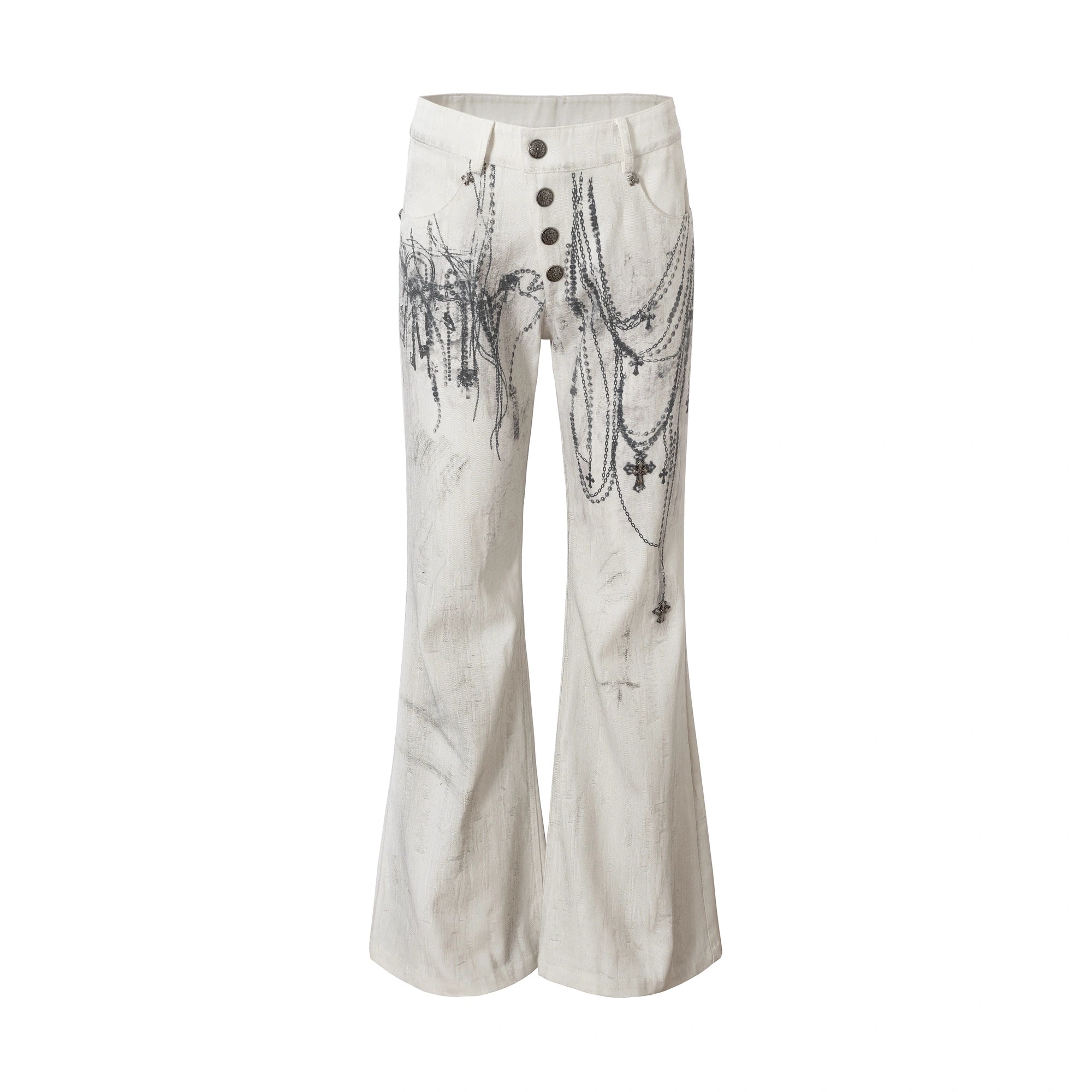 NO_ROMANCE_Cotton_Punk_Loose_Fit_Mid_Rise_Off_White_Dyed_Non_Stretch_Women_Streetwear_Pants_MISSTT