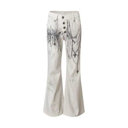 NO_ROMANCE_Cotton_Punk_Loose_Fit_Mid_Rise_Off_White_Dyed_Non_Stretch_Women_Streetwear_Pants_MISSTT