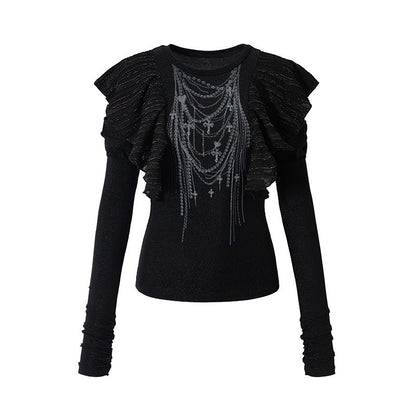 NO_ROMANCE_Dreamy_Butterfly_Print_Puff_Sleeve_Slim_Women&