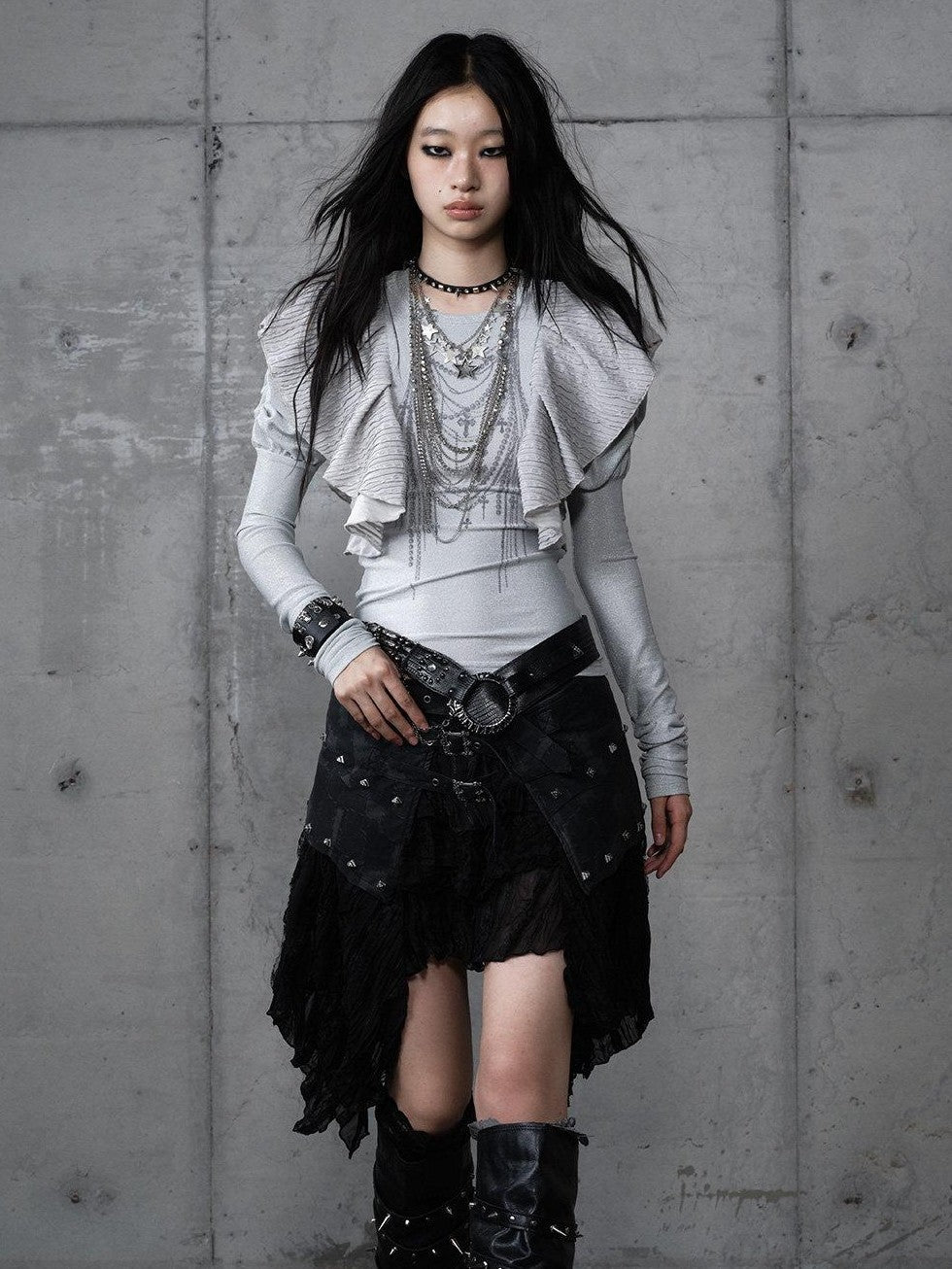 NO ROMANCE Dreamy Butterfly Print Puff Sleeve Slim Women&