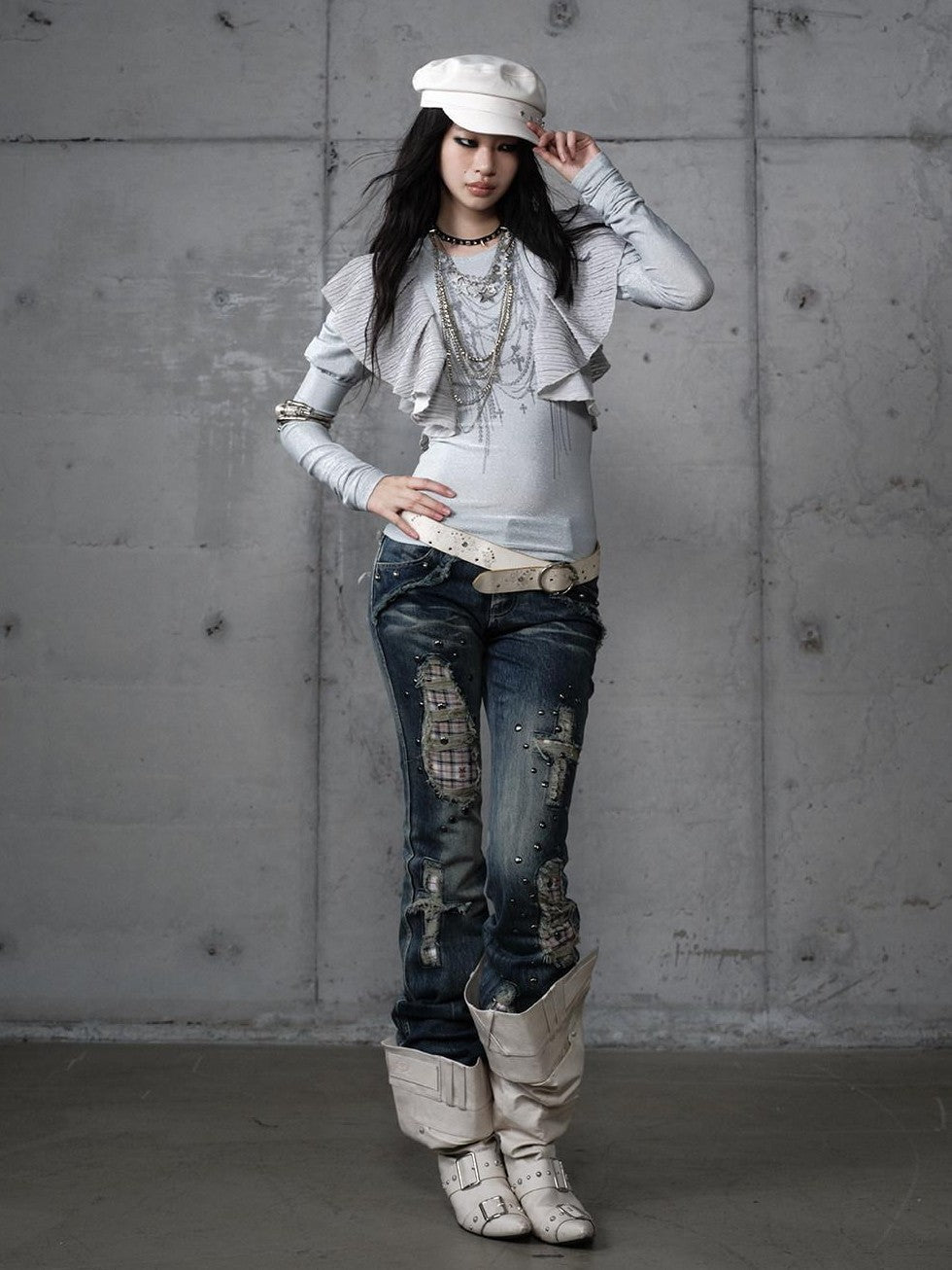 NO ROMANCE Dreamy Butterfly Print Puff Sleeve Slim Women&