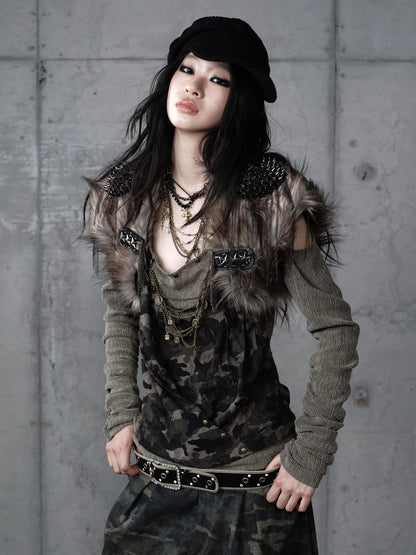 NO ROMANCE Elegant Solid Color Brown Gray Women Casual Office Minimalist Tops Blouse