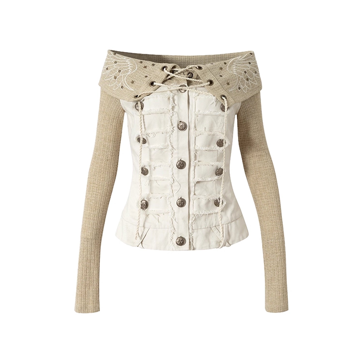 NO_ROMANCE_Embroidered_Rhinestone_Retro_Knit_Pullover_Long_Sleeve_Women_Tops_Blouse_MISSTT