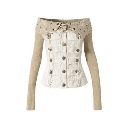 NO_ROMANCE_Embroidered_Rhinestone_Retro_Knit_Pullover_Long_Sleeve_Women_Tops_Blouse_MISSTT