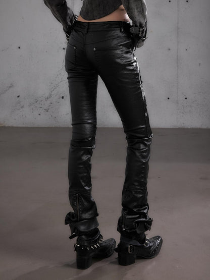 NO ROMANCE Embroidered Washed Waxed Punk Rock Women&