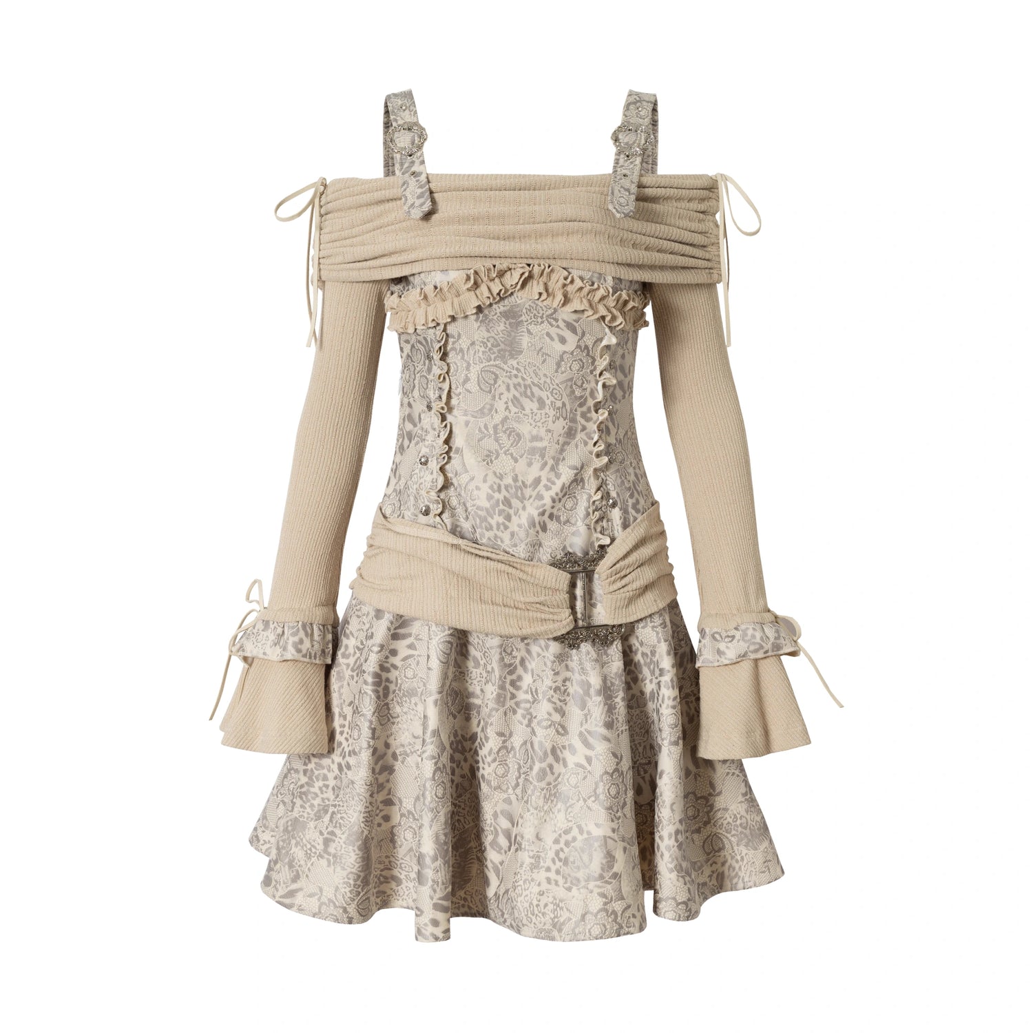 NO ROMANCE Flattering Knit Slim Fit A Line Long Sleeve Punk Style Women Casual Dresses – MISSTT