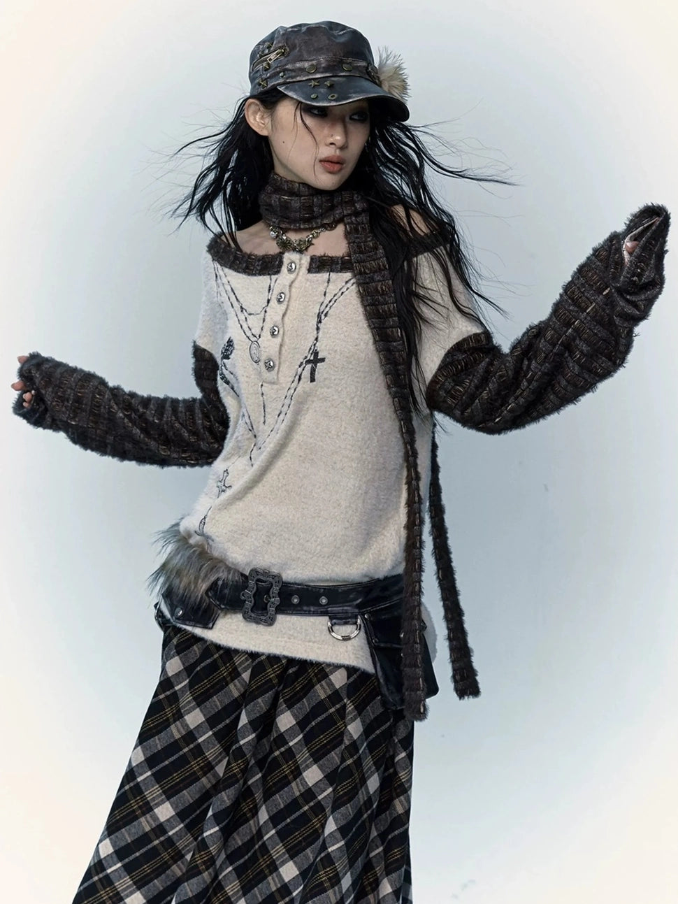 NO ROMANCE Hand Rubbed Black Unique Patina Wide Corset Waist Cincher Women Belt