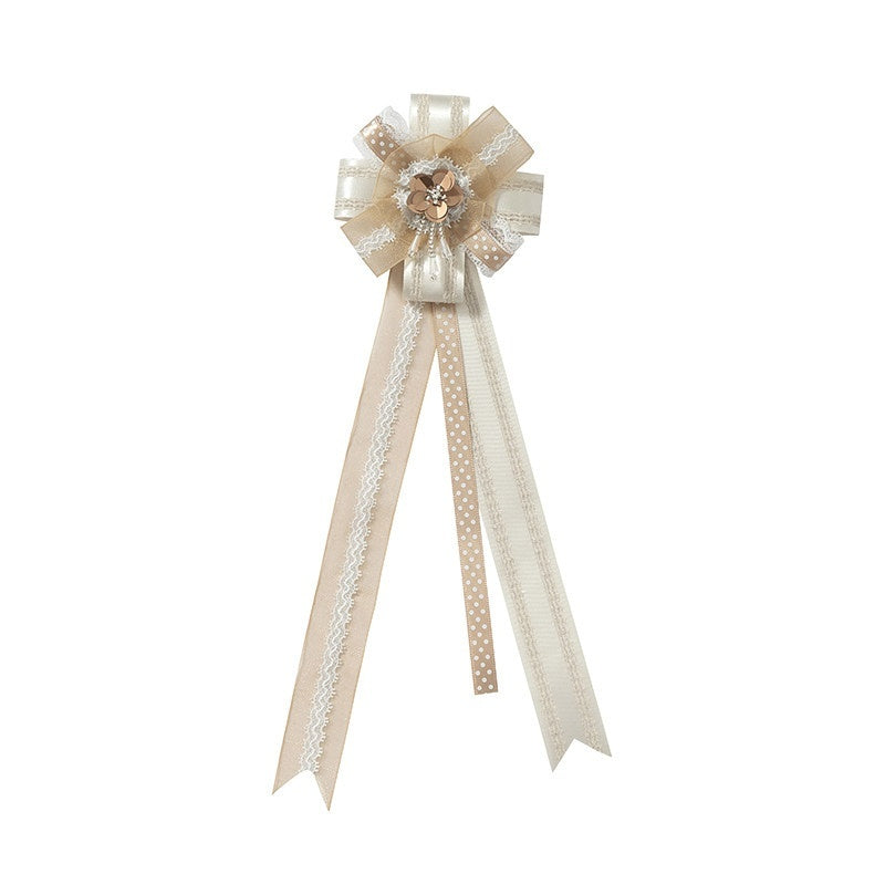 NO_ROMANCE_Ivory_Gold_Lace_Satin_Ribbon_Feather_Handmade_Women&