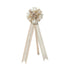 NO ROMANCE Ivory Gold Lace Satin Ribbon Feather Handmade Women&