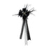 NO ROMANCE Ivory Gold Lace Satin Ribbon Feather Handmade Women&